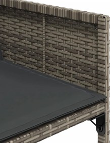 vidaXL Σετ Τραπεζαρίας Κήπου 9 τεμ. Γκρι Συνθ. Ρατάν με Μαξιλάρια