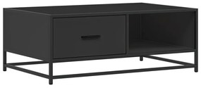 vidaXL Τραπεζάκι Σαλονιού Μαύρο 90x57x35 εκ. Επεξ. Ξύλο &amp; Μέταλλο