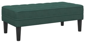 vidaXL Παγκάκι Σκούρο Πράσινο 113x57x39 εκ. Βελούδο