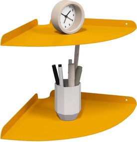 vidaXL Floating Ράφι Γωνίας Γωνιακή βάση 2 τμχ. Χαμομηλί κίτρινο