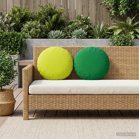 vidaXL Κάλυμμα Μαξιλαριού 2 pcs HEERLEN Πράσινο Ø 30 cm Πολυεστέρας