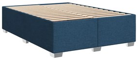 vidaXL Κρεβάτι Boxspring με Στρώμα Μπλε 140x190 εκ. Υφασμάτινο