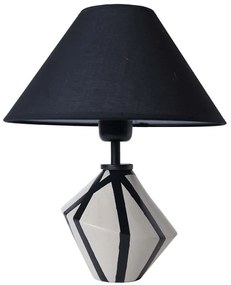 Φωτιστικό Επιτραπέζιο 687HMY2291 30x37cm E27 40W Beige-Black Opviq