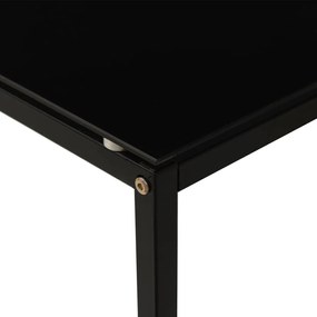 Τραπέζι Κονσόλα Μαύρο 40 x 40 x 60 εκ. από Ψημένο Γυαλί - Μαύρο