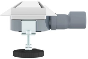 vidaXL Σιφόνι ντους 2-σε-1 με 360° σιφόνι Ασημί 70 cm