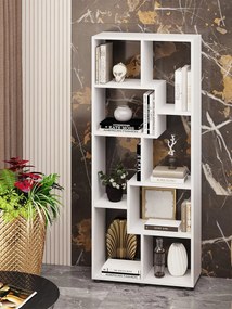 Βιβλιοθήκη POLKA-11A Λευκή 60x25x114