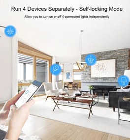SONOFF Smart Διακόπτης 4CH PRO R3, 4 θέσεων, 40A, RF control, λευκός