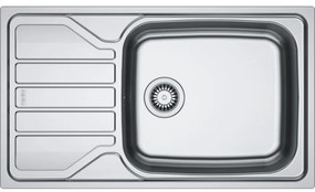 Franke Flash FLX 611-86 Ένθετος Ανοξείδωτος νεροχύτης 86x50cm Βουρτσισμένο Ατσάλι