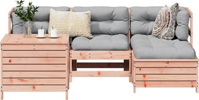 vidaXL Καναπές Κήπου Σετ 5 Τεμ. Μασίφ Ψευδοτσούγκα Ελάτης