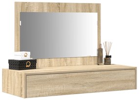 vidaXL Kρεβάτι τοίχου  από δρυ Σονόμα 100x40x70 εκ