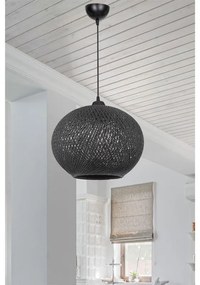 Φωτιστικό οροφής μονόφωτο Leshia Ε27 μαύρο Φ38x75εκ 38x38x38 εκ.