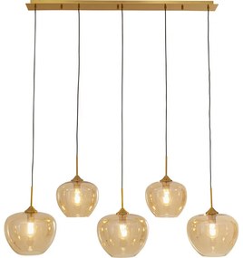 Pendant Lamp Sphere Amber Five 160cm - Χρυσό