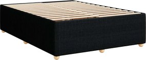 vidaXL Κρεβάτι Boxspring με Στρώμα Μαύρο 160x200 εκ. Υφασμάτινο