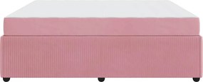 vidaXL Σκελετός Κρεβατιού Ροζ 180 x 200 cm ύφασμα