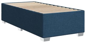 Κρεβάτι Boxspring με Στρώμα Μπλε 90x190 εκ.Υφασμάτινο - Μπλε