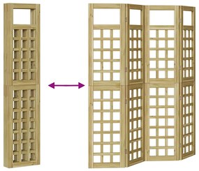 vidaXL Παραβάν ιδιωτικότητας 4 pcs Καφέ 160 x 180 cm