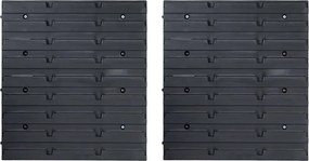 vidaXL Σετ Αποθήκευσης 71 τεμ. Κόκκινο/Μαύρο με Πάνελ Τοίχου