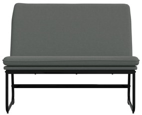 vidaXL Πάγκος Σκούρο Γκρι 100x75x76 εκ. Υφασμάτινος
