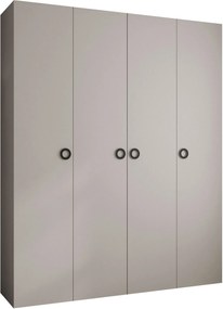 Ντουλάπα Como I 200 Τετράφυλλη-Cashmere - Μαύρο