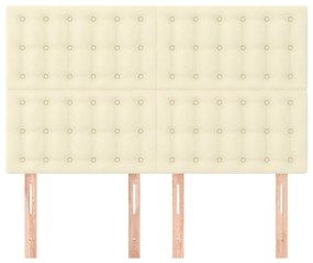 vidaXL Κεφαλάρια Κρεβατιού 4 τεμ. Κρεμ 72x5x78/88 εκ. Συνθετικό Δέρμα