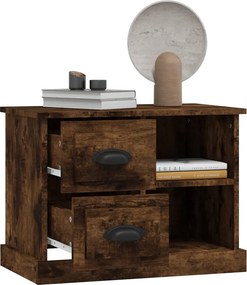 vidaXL Κομοδίνο Καπνιστή Δρυς 60 x 35,5 x 45 εκ.