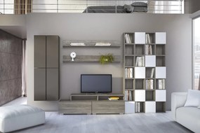 Σύνθεση σαλονιού &quot;SMART 7&quot; σε χρώμα σταχτί-λευκό