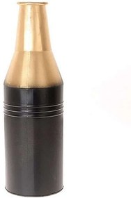 Βάζο Μπουκάλι 012.862259534 16,8x53,2cm Black-Gold Μέταλλο
