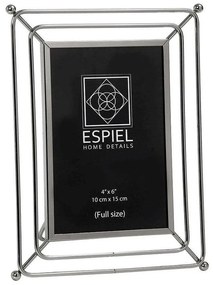 Κορνίζα Επιτραπέζια Μεταλλική FAM409 15x20cm Silver Espiel Metal