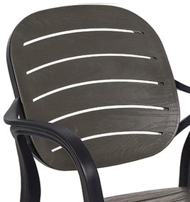 Καρέκλα - Πολυθρόνα Gentle PP ανθρακί 57.5x58x84 εκ.
