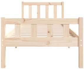 vidaXL Πλαίσιο Κρεβατιού 75 x 190 εκ. από Μασίφ Ξύλο Small Single