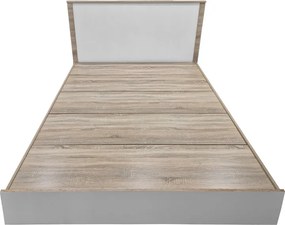 Κρεβάτι με στρώμα Athos Sleepy pakoworld sonoma λευκό 160x200εκ