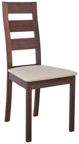 Καρέκλα Miller Ε782,3 45x52x97cm Walnut-Ecru Ξύλο,Τεχνόδερμα