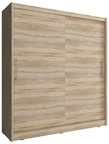 Ντουλάπα Δίφυλλη Συρόμενη 24114-WKs-200 200x214x62cm Natural Two Door Particle Board