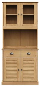 vidaXL Βιτρίνα VIGO 78 x 40 x 175 εκ. από Μασίφ Ξύλο Πεύκου
