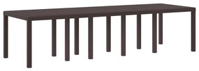 vidaXL Σέτ φαγητού για κήπο με μαξιλάρι 13 pcs Καφέ Ρατάν