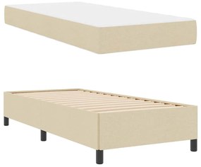 vidaXL Κρεβάτι με ελατήρια Κρέμα 100 x 200 cm