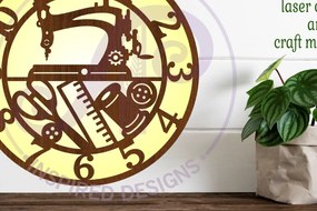 Intra απο ξύλο plywood 3mm-4mm πάχος – Ράψιμο Ρολόι Ρολόι τοίχου Αρχεία κοπής με λέιζερ, Δίασταση 40x30 cm INTRAFABR-111996332