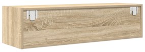 vidaXL Κομοδίνο ΤV Σομιέ Καρυδιά 100x31x25,5 εκ. Επεξεργασμένου Ξύλου