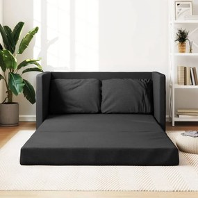 Καναπές-Κρεβάτι Δαπέδου 2 σε 1 Μαύρος 112x174x55 εκ. Ύφασμα - Μαύρο