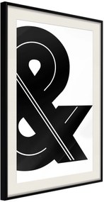 Αφίσα - Ampersand (Black and White) - 30x45 - Μαύρο - Με πασπαρτού