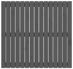 vidaXL Κεφαλάρι Τοίχου Γκρι 95,5x3x90 εκ. από Μασίφ Ξύλο Πεύκου