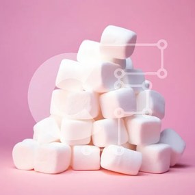Intra Συλλεκτικό Ξύλινο Παζλ Plywood  4mm - Πυραμίδα Marshmallows σε ροζ φόντο Σε Ξύλινο Κουτί - Διαστάσεις: 10x10 cm – 25 κομμάτια