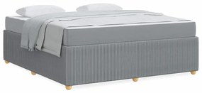 vidaXL Σκελετός Κρεβατιού Άλλο Ανοιχτό γκρι 180 x 200 cm ύφασμα