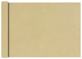 Διαχωριστικό Βεράντας Μπεζ 75 x 600 εκ. από Ύφασμα Oxford - Μπεζ
