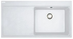 Franke Mythos MTG 611 Polar White Γρανιτένιος Νεροχύτης Ποδιά Αριστερά 60 cm