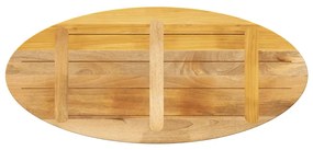 vidaXL Επιφάνεια Τραπεζιού Οβάλ 110x40x2,5 εκ. Μασίφ Ξύλο Μάνγκο