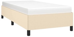 vidaXL Πλαίσιο κρεβατιού χωρίς στρώμα Κρέμα 80x200 cm Ύφασμα