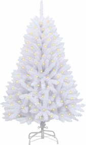 vidaXL Τεχνητό Χριστουγεννιάτικο Δέντρο Λευκό 150 cm PVC και Μέταλλο