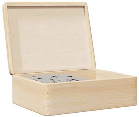 Ξύλινο κουτί με καπάκι 40x30x13 cm από μασίφ ξύλο πεύκο