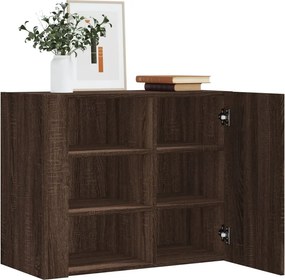 vidaXL Ντουλάπι Τοίχου Καφέ Δρυς 75x35x60 εκ. Επεξεργασμένο Ξύλο